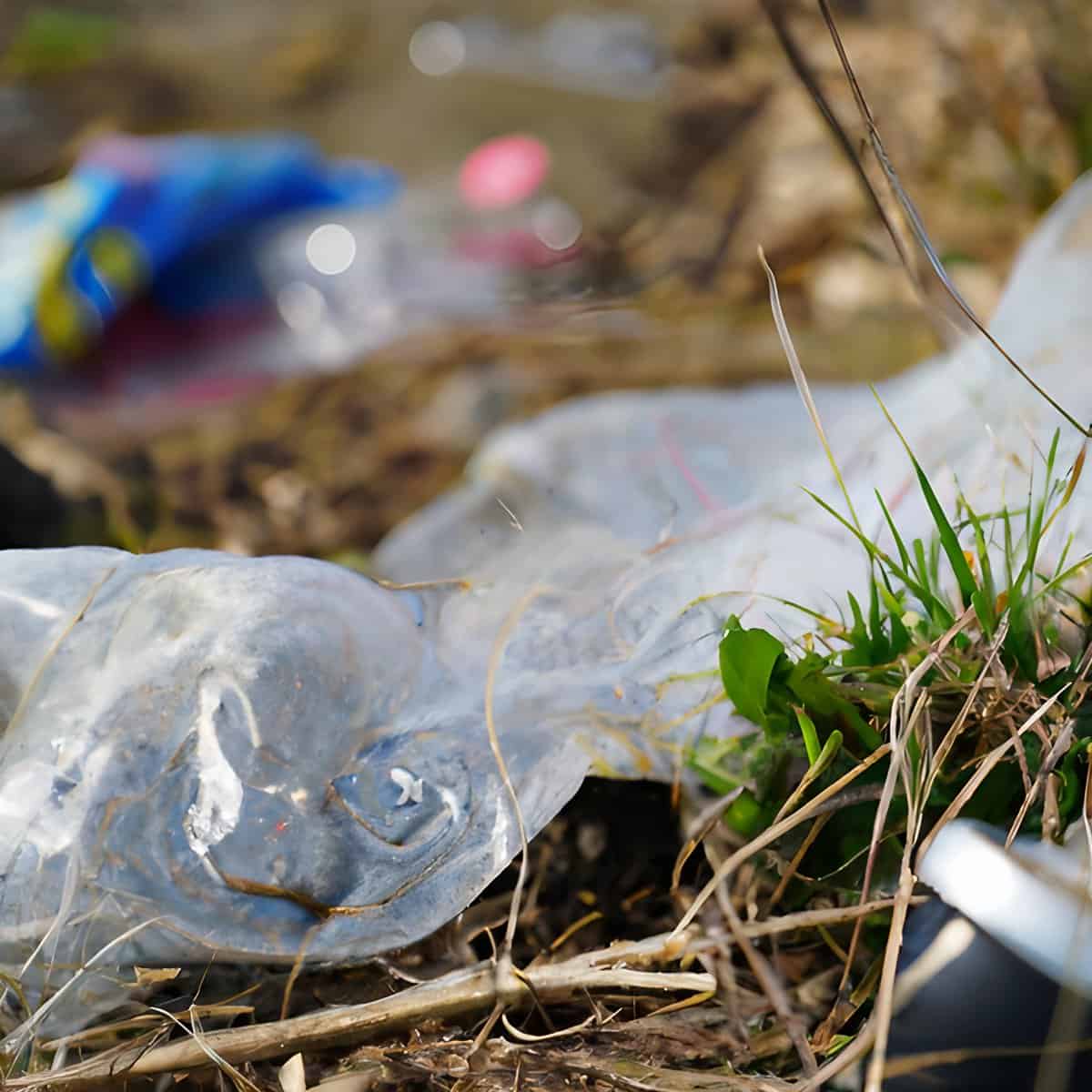 Plastikflasche in der Natur